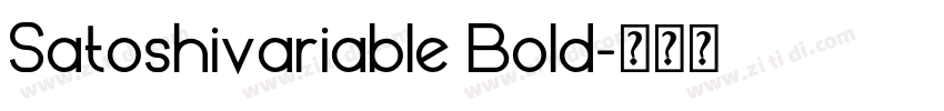 Satoshivariable Bold字体转换